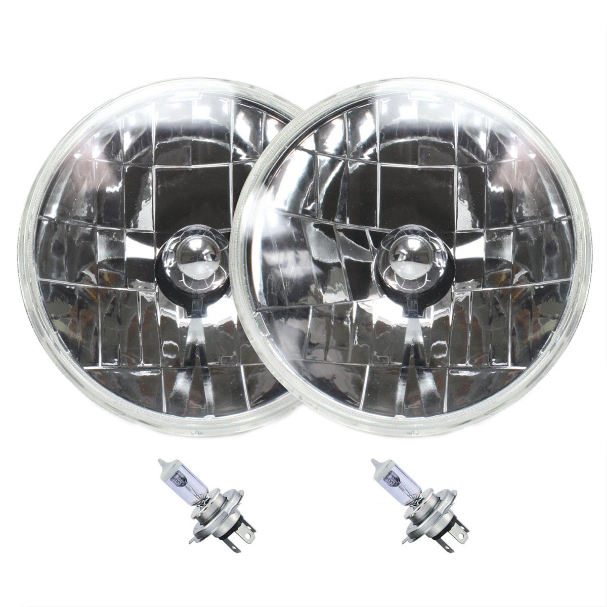 AUTO-LOC Snake-Eye 7 Inch Halogen Lens Assembly with H4 AUTLENA1ABS