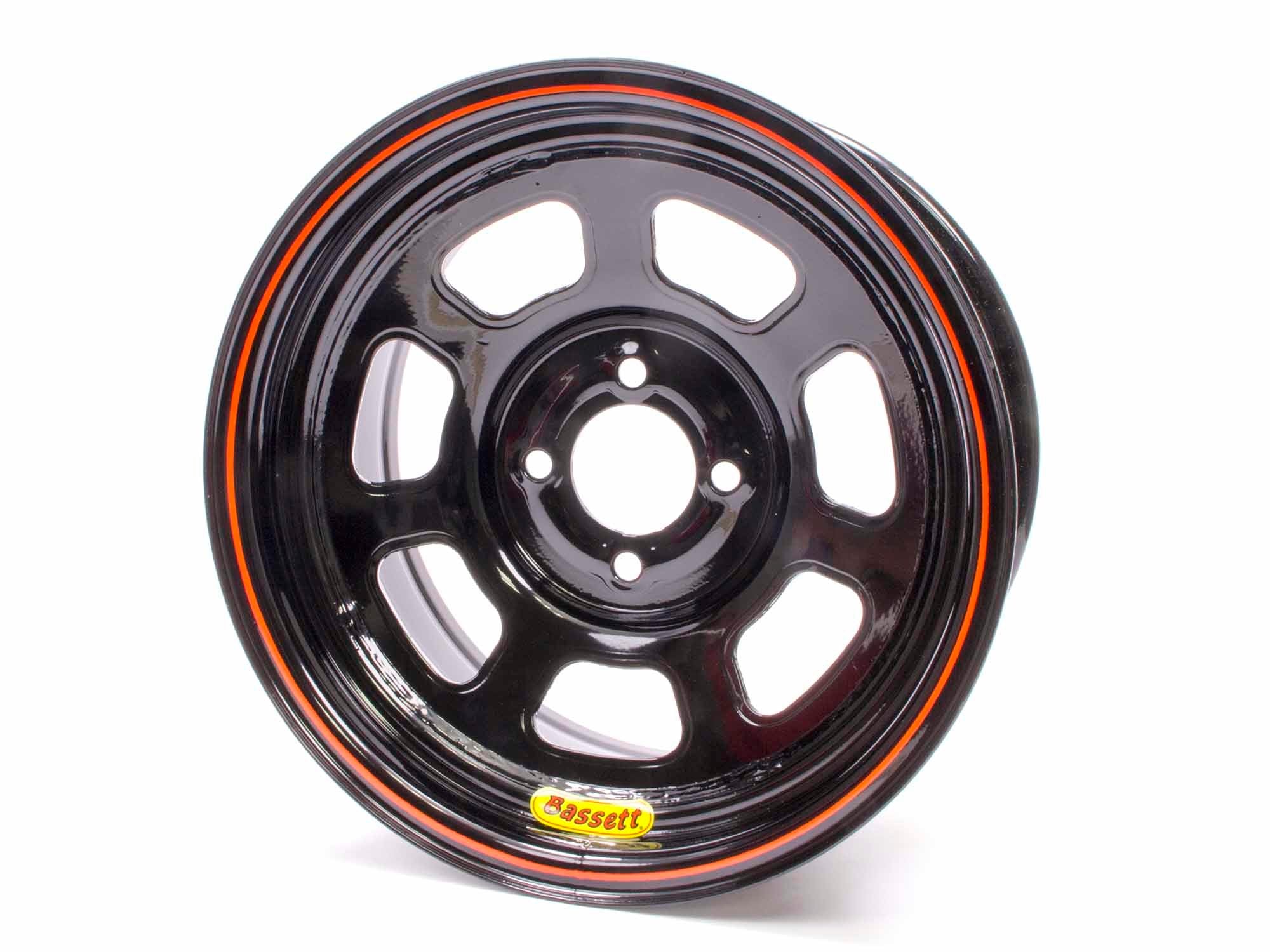 Bassett Wheel Accessory Wheel 14x7 D-Hole 4x100mm 2in Black 47SH2