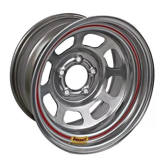 Bassett Wheel Accessory Wheel 15x7 5x4.5 3.75in BS Silver Spun 57SF375S