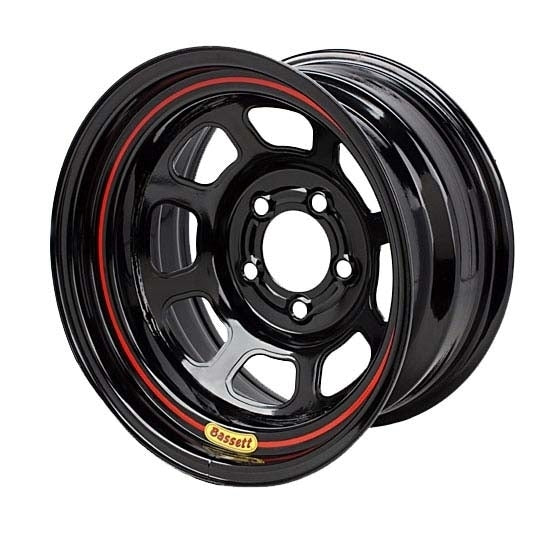 Bassett Wheel Accessory Wheel 15x7 D Hole 4 x 100mm 3.5in Black 57SH35
