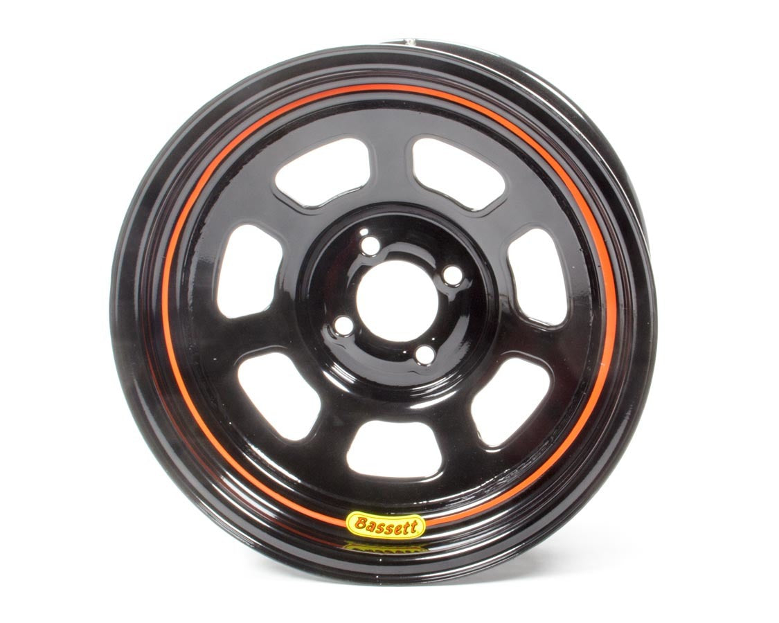 Bassett Wheel Accessory Wheel 15x7 4x100mm D- Hole 4in BS Black 57SH4