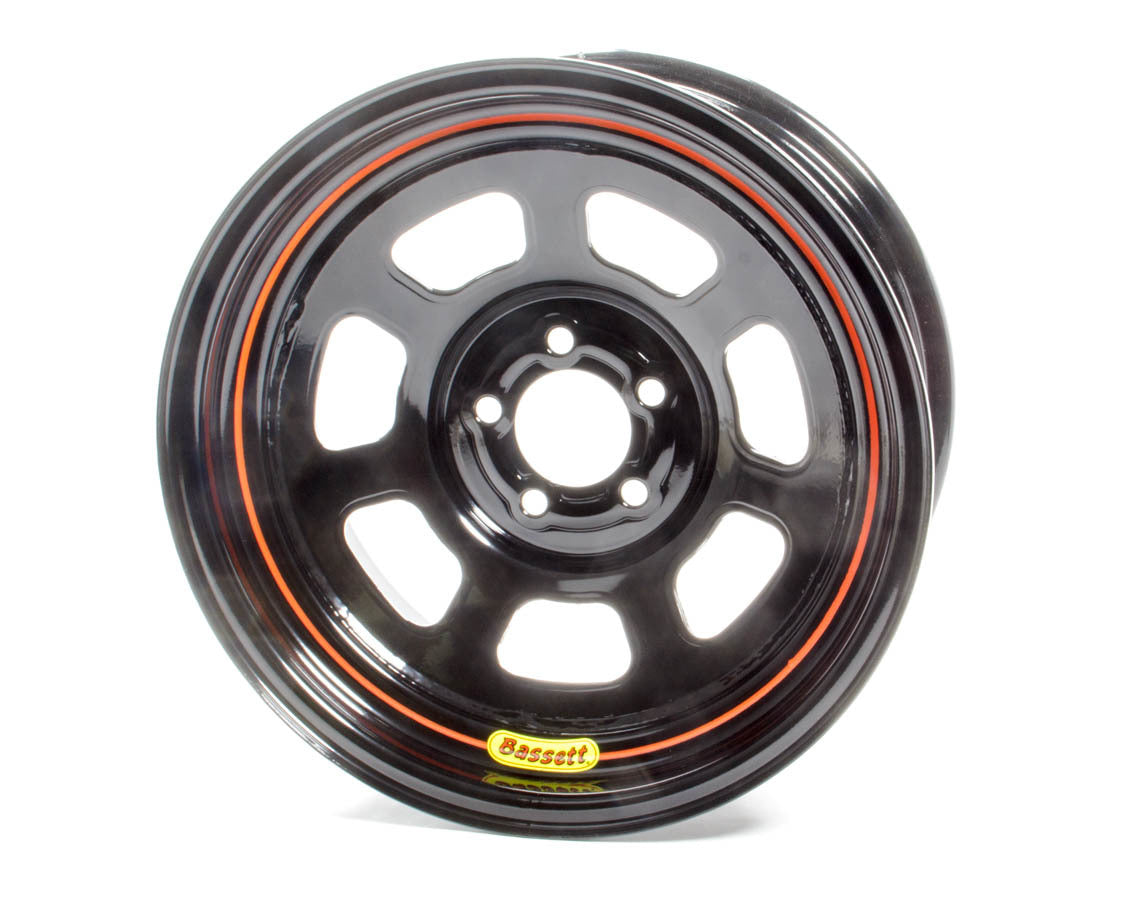 Bassett Wheel Accessory Wheel 15x7 5x100mm D- Hole 4in BS Black 57SN4