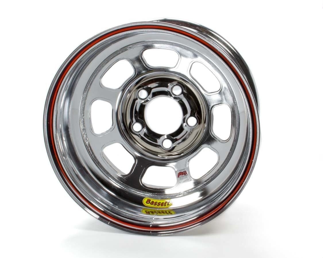 Bassett Wheel Accessory 15x8 IMCA Wheel Rev. Bell D-Hole Chrome 58D52IRBC