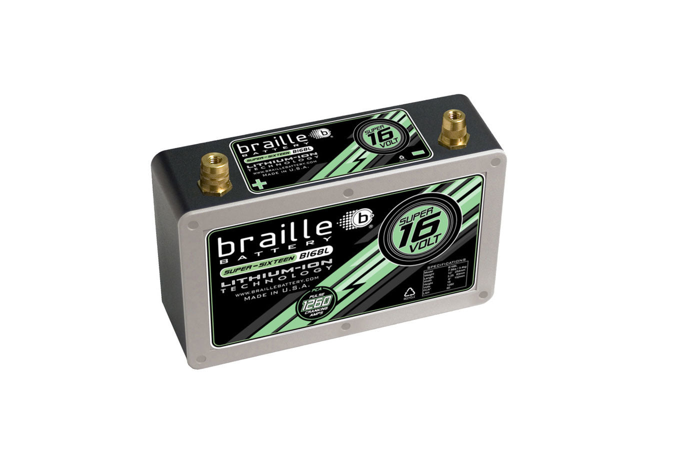 Braille Battery Batteries Lithium ION Super 16 Volt Battery 1925 Amps B168L