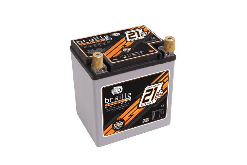 Braille Battery Batteries Racing Battery 21lbs 1380 PCA 6.6x5.1x6.8 B3121