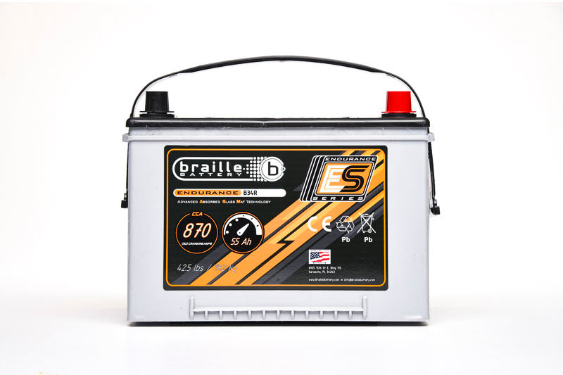 Braille Battery Batteries 34R Endurance AGM Battery 870 CCA B34R