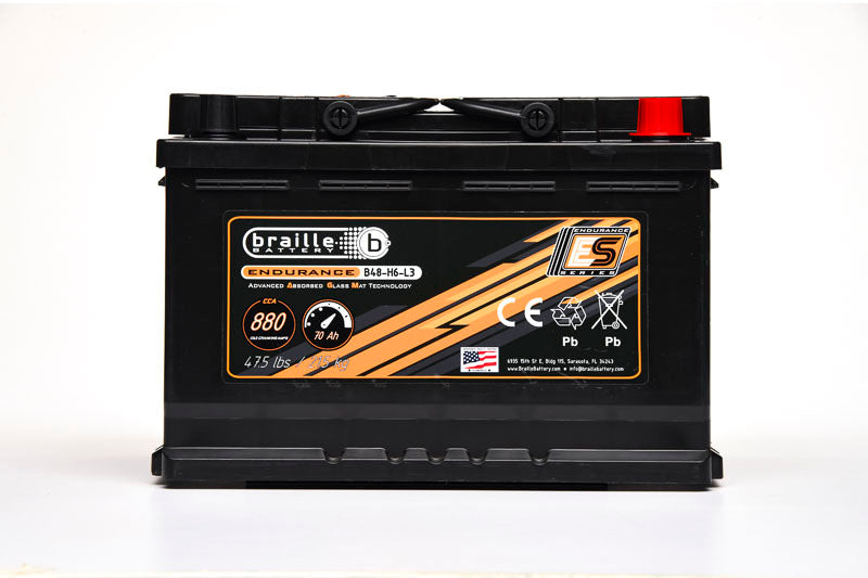 Braille Battery Batteries 48-H6-L3 Endurance AGM Battery 880CCA B48-H6-L3