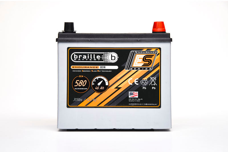 Braille Battery Batteries 51R Endurance AGM Battery 580 CCA B51R