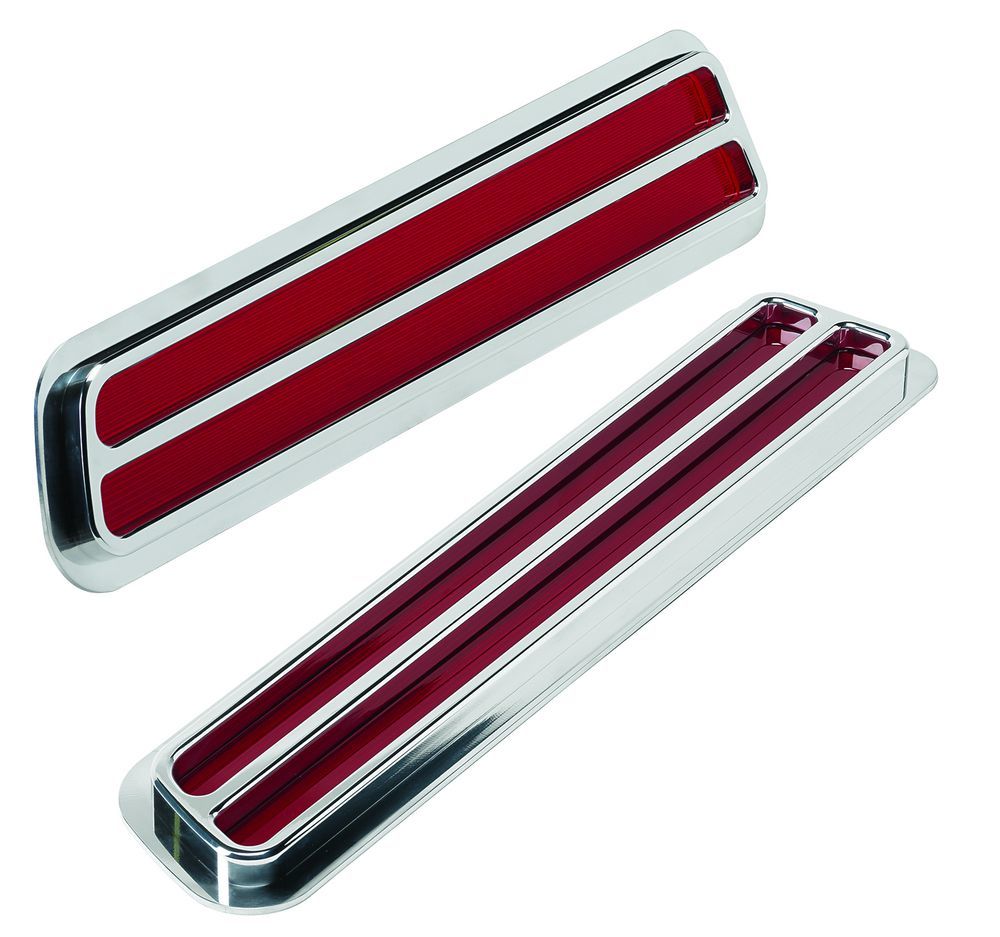 Billet Specialties 1969 Camaro Taillights Polished Slotted 61737