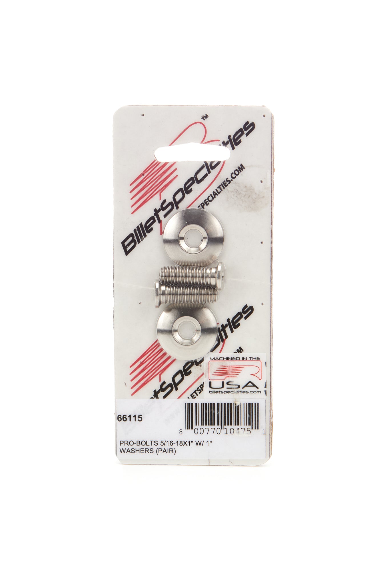 Billet Specialties 5/16-18 x 1in SS Bolts Pair 66115
