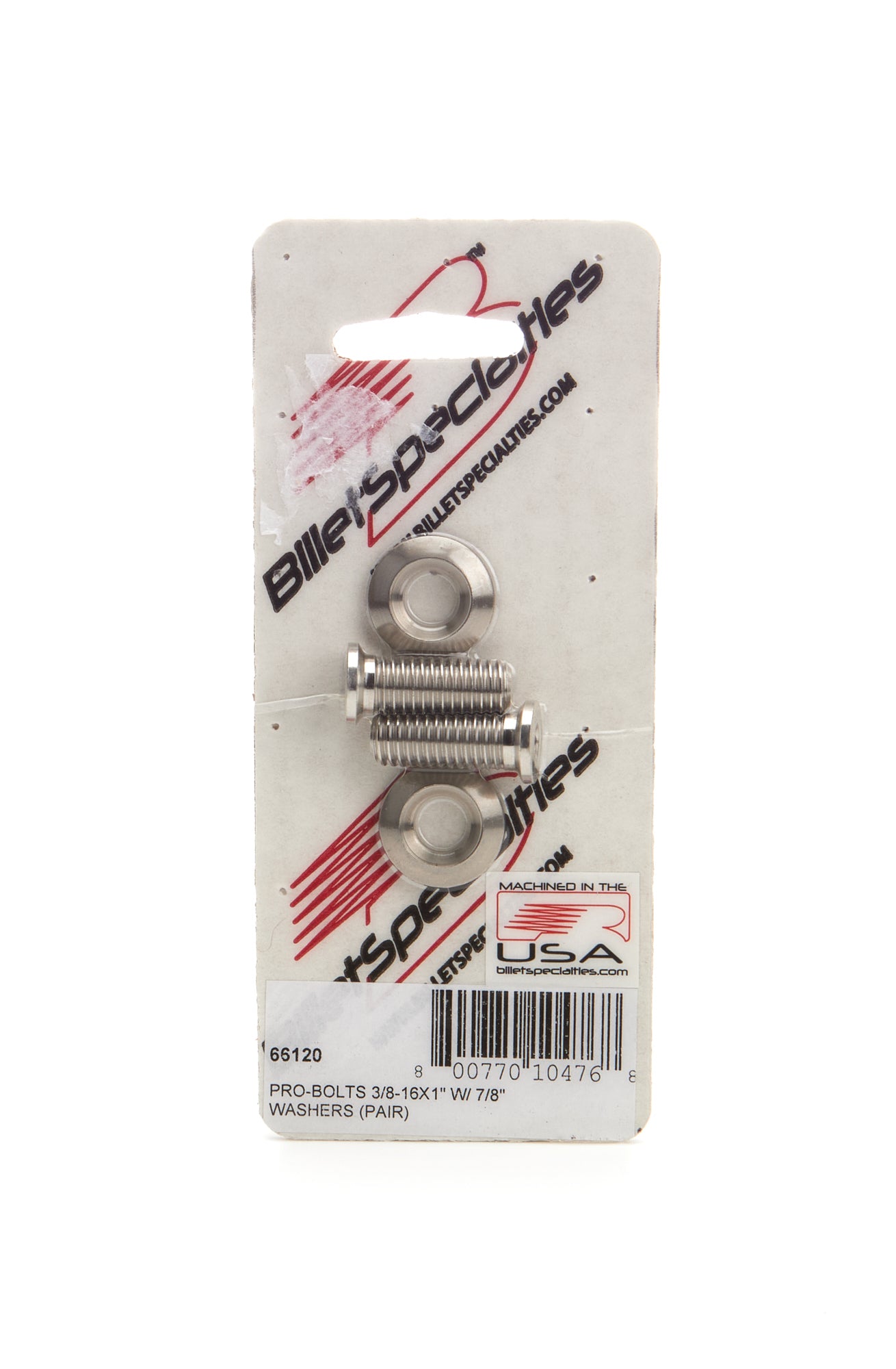 Billet Specialties 3/8-16 x 1in SS Bolts Pair 66120