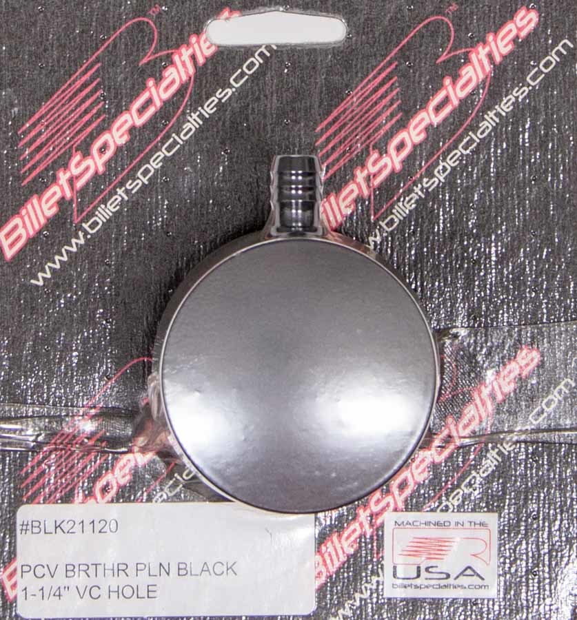 Billet Specialties PCV Breather 1-1/4 in VC Hole Black BLK21120