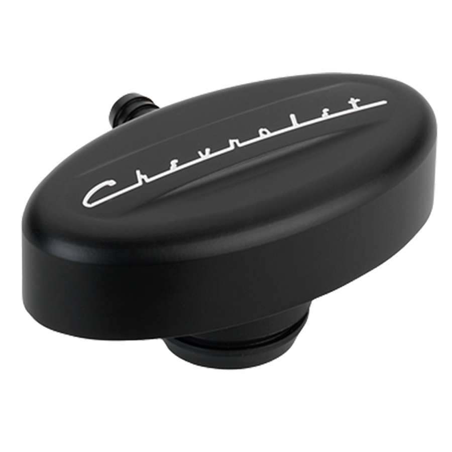 Billet Specialties PCV Breather 1-1/4 in VC Retro Black Chevrolet BLK21923