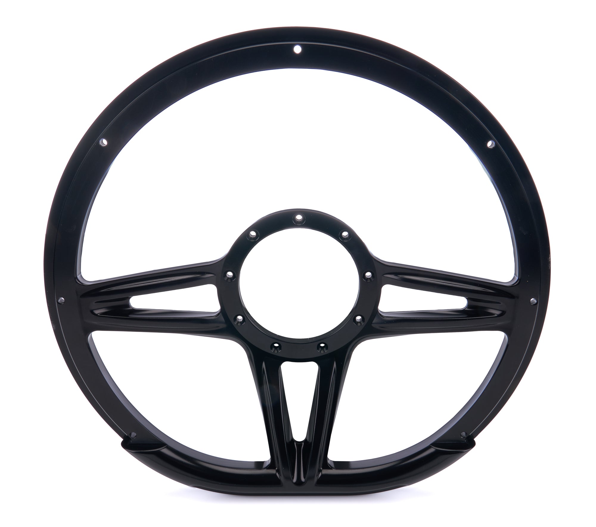 Billet Specialties Steering Wheel 14 in D-Shape Victory Black BLK29441