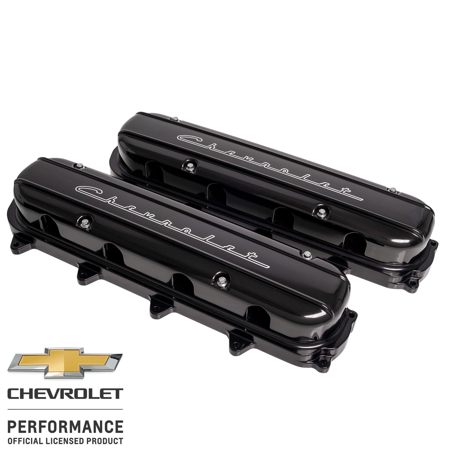 Billet Specialties Ignition Component Valve Covers Gen V LT Chevrolet Script Black P95585