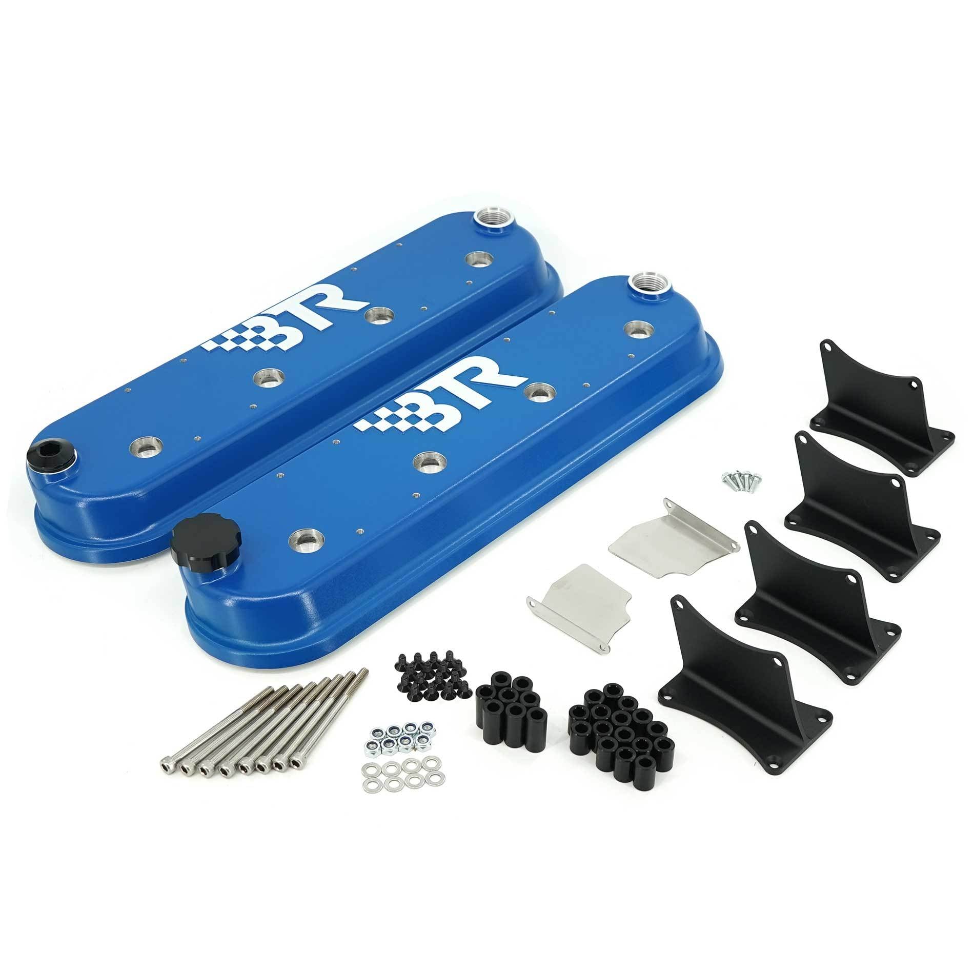 Brian Tooley Racing Ignition Component Blue LS Valve Covers w/Coil Mounts VCA-02-Blue-CM