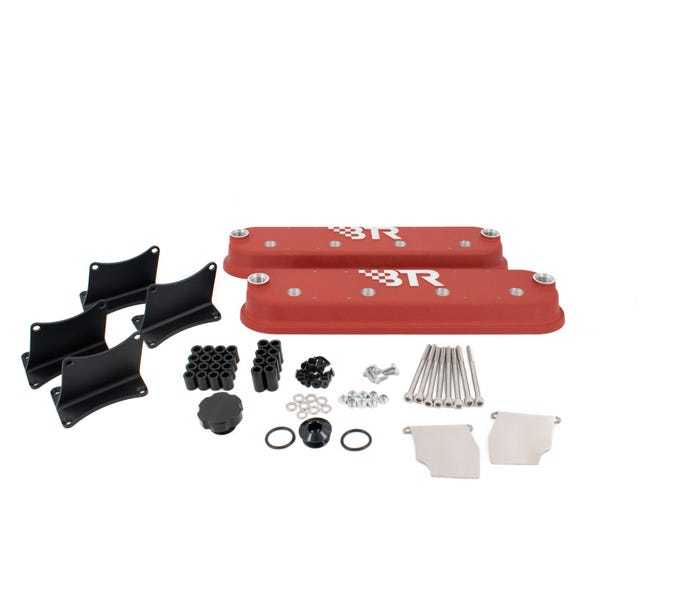 Brian Tooley Racing Ignition Component Valve Covers w/Coil Mounts - Red VCA-02-RED-CM