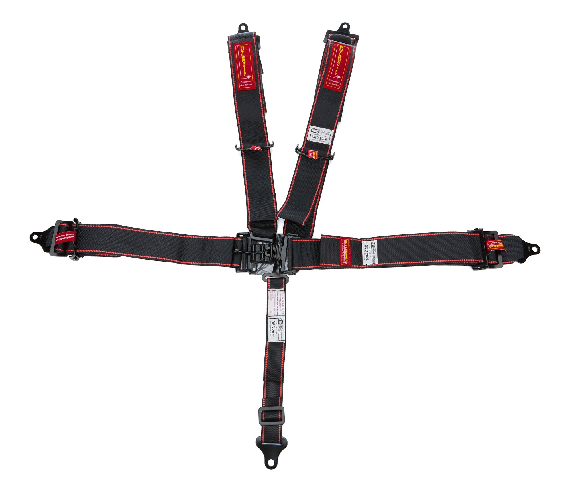 Butler Built Interior Accessory Harness 5pt L&L P/U 3in BlackButler BuiltBB1156901 BB1156901