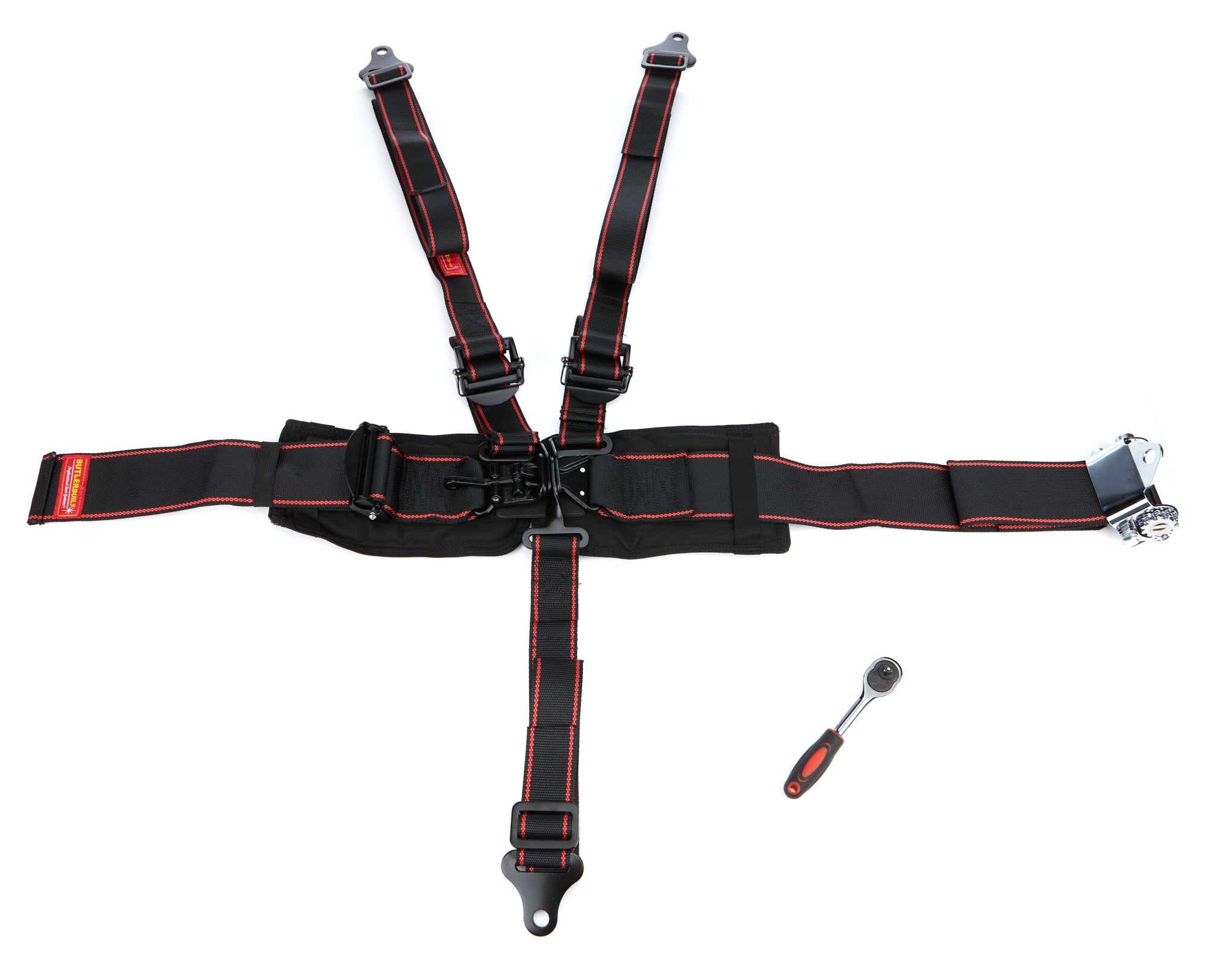 Butler Built Interior Accessory Harness Elite 5pt L&L P/U Ratchet BlackButler BuiltBB1220916 BB1220916