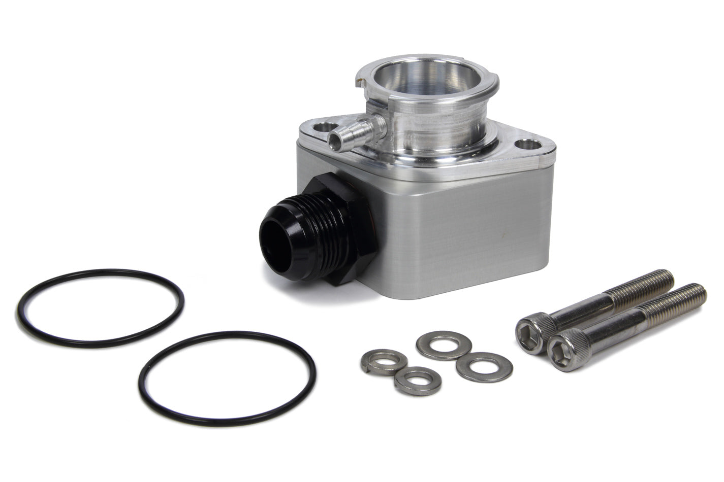 Canton Water Necks - Thermostat Housings Billet Filler Water Neck w/16AN Hose Fitting 80-006