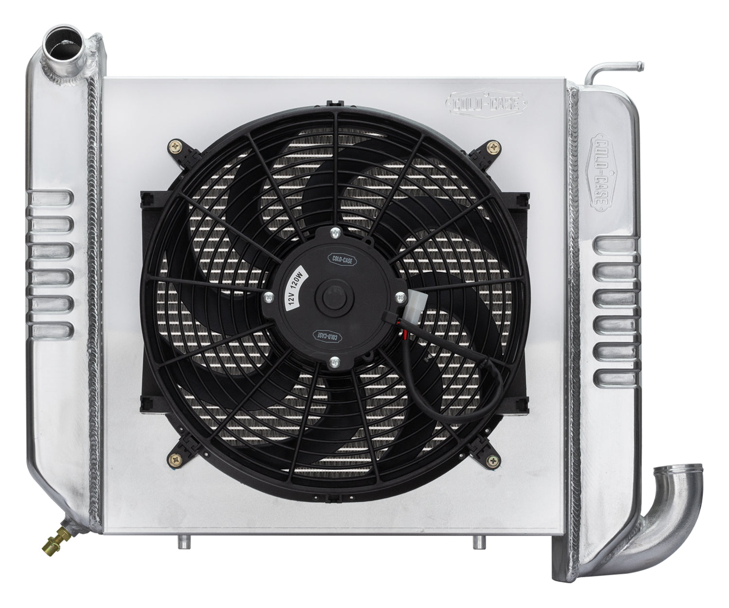 COLD-CASE Radiators 65 68 Corvette Radiator W/ 16In Fan Kit Radiators CHV712AK