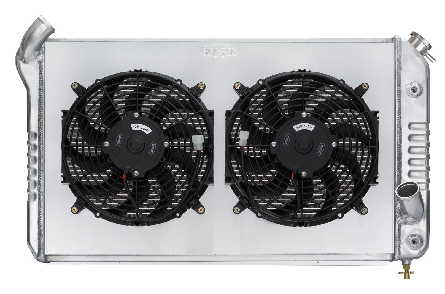 COLD-CASE Radiators 69 72 Corvette Radiator W/ Dual 12In Fan Kit Radiators CHV714AK