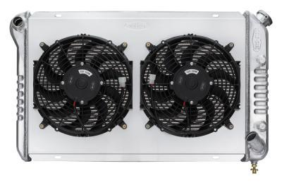 COLD-CASE Radiators 77 82 Corvette Radiator W/ Dual 12In Fan Kit Radiators CHV718AK
