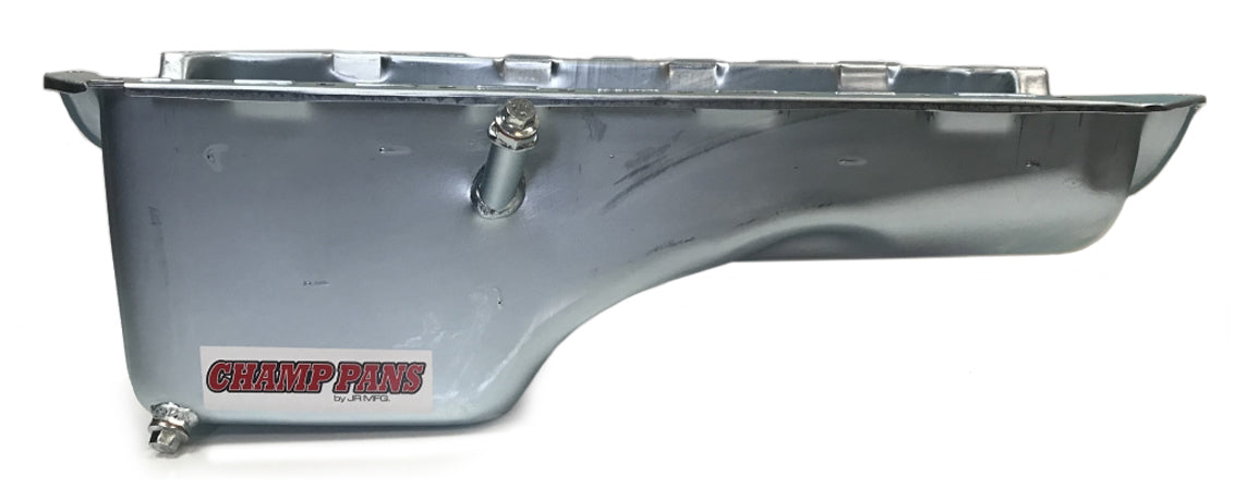 Champ Pans CP207 Engine Oil Pan, Street / Strip, Rear Sump, 6 qt, 7.75 in Deep, Louvered Windage Tray