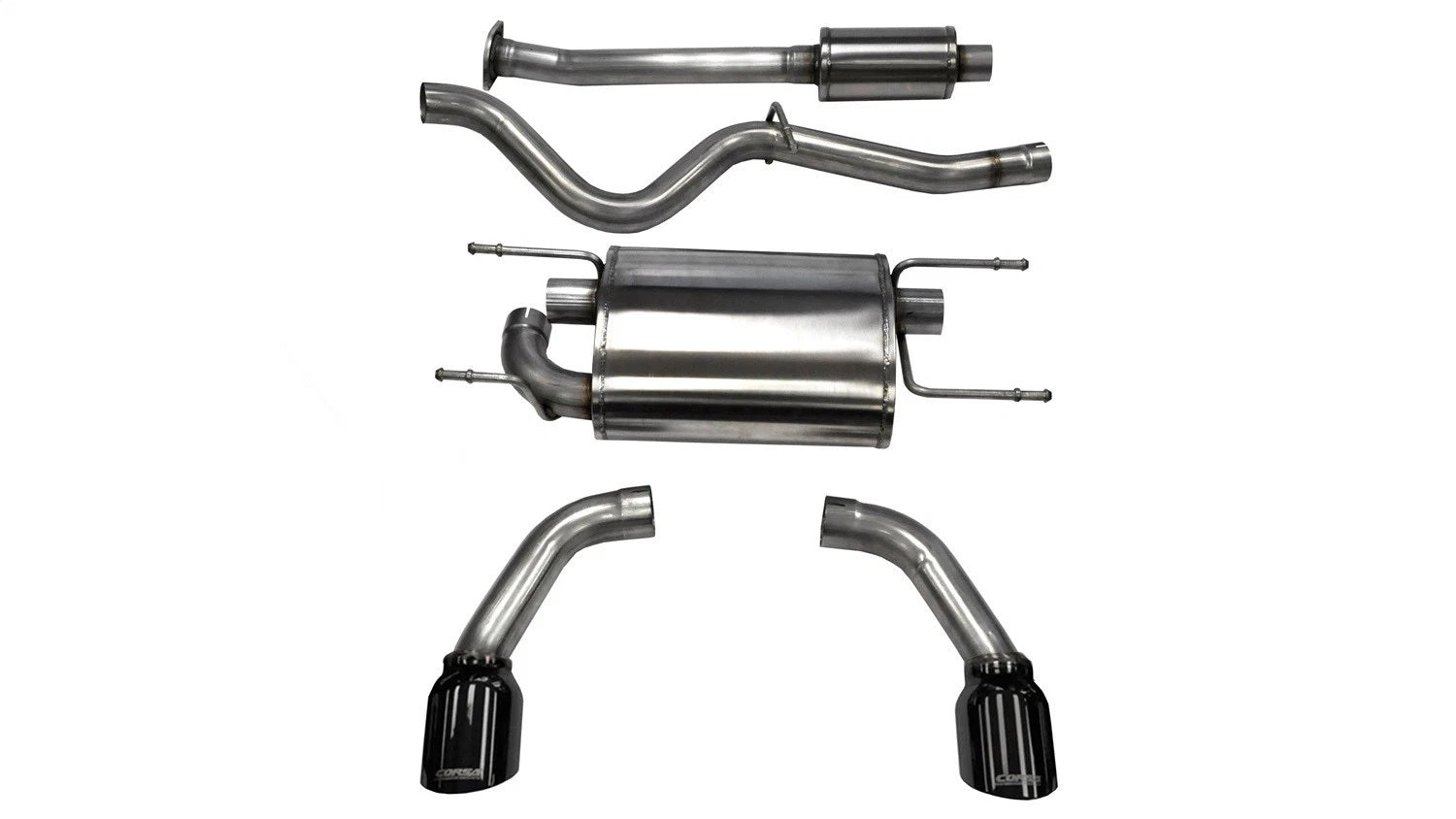 Corsa Performance Exhaust Cat-Back - 2.5 in Dual Rear Exit 14864BLK