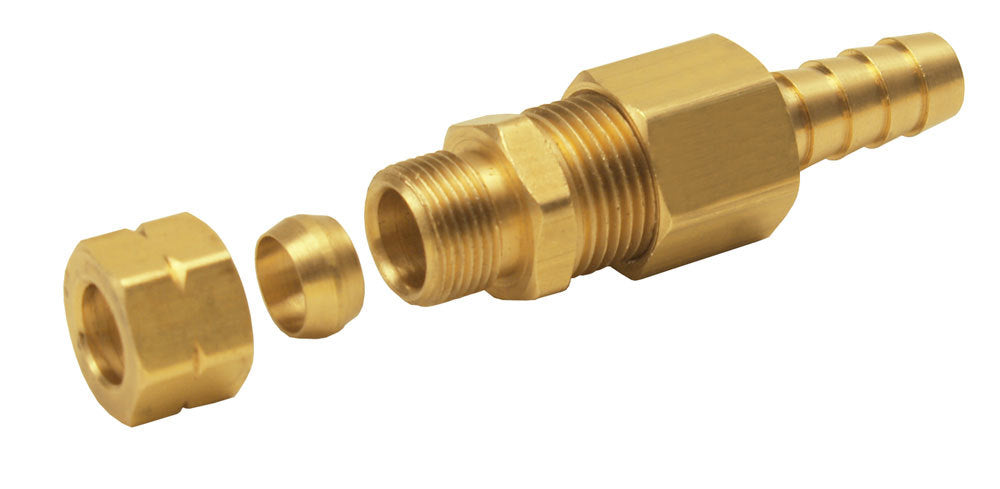 Derale 3/8in Compression Fitting Kit AN-NPT Fittings and Components 13032