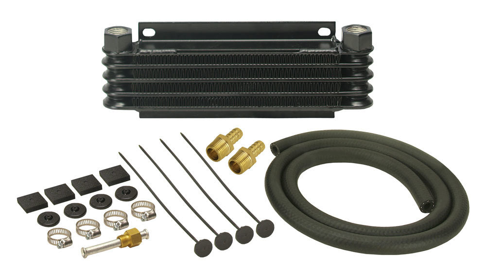 Derale Trans Cooler 14000 GVW 3/8 Barb Fitting Fluid Coolers 13611