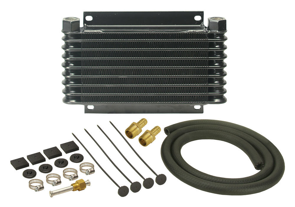 Derale Trans Cooler 17500 GVW 3/8 Barb Fitting Fluid Coolers 13612