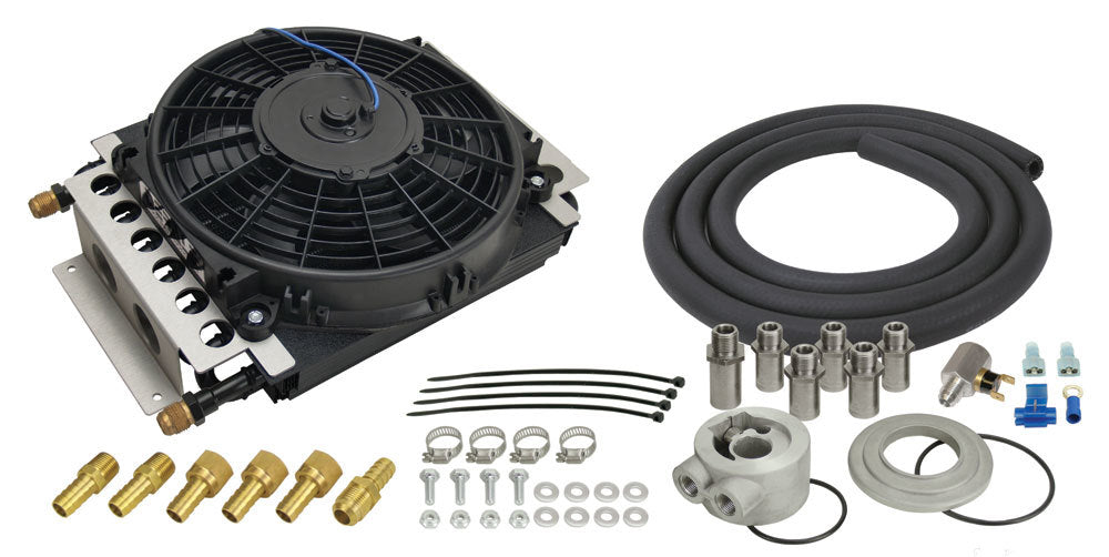 Derale Electra-Cool Engine Oil Cooler Kit -8AN Fluid Coolers 15500