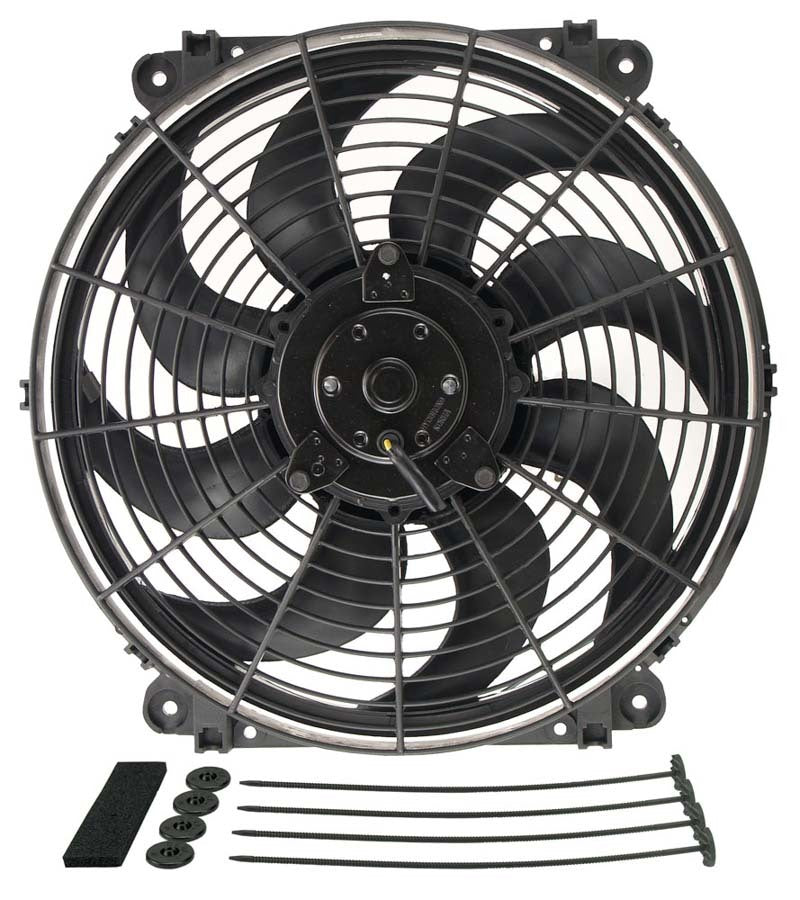 Derale 14in Tornado Electric Fan w/Standard Mount Kit Cooling Fans - Electric 16624
