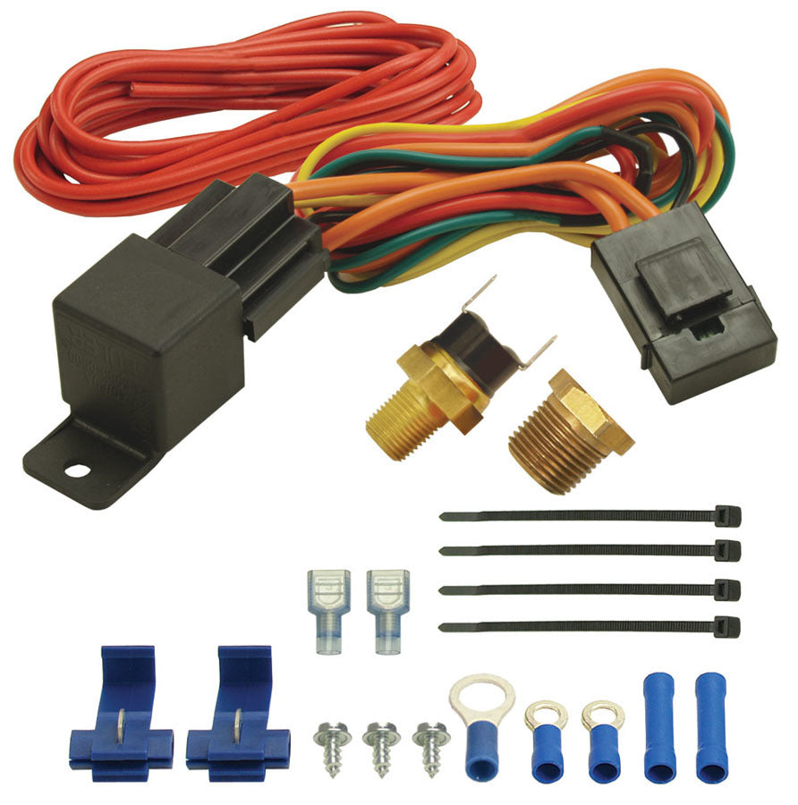 Derale 190F Fan Switch Thermost at Relay Kit 1/8in & 3/8 Electric Fan Controllers 16721