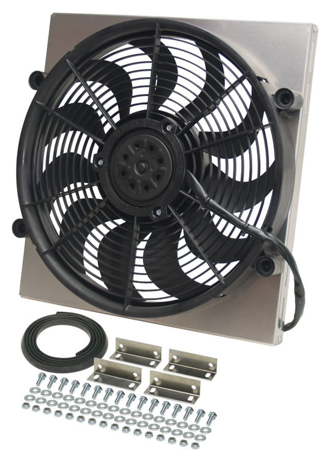 Derale RAD Fan w/Alum Shroud Assembly Cooling Fans - Electric 16816