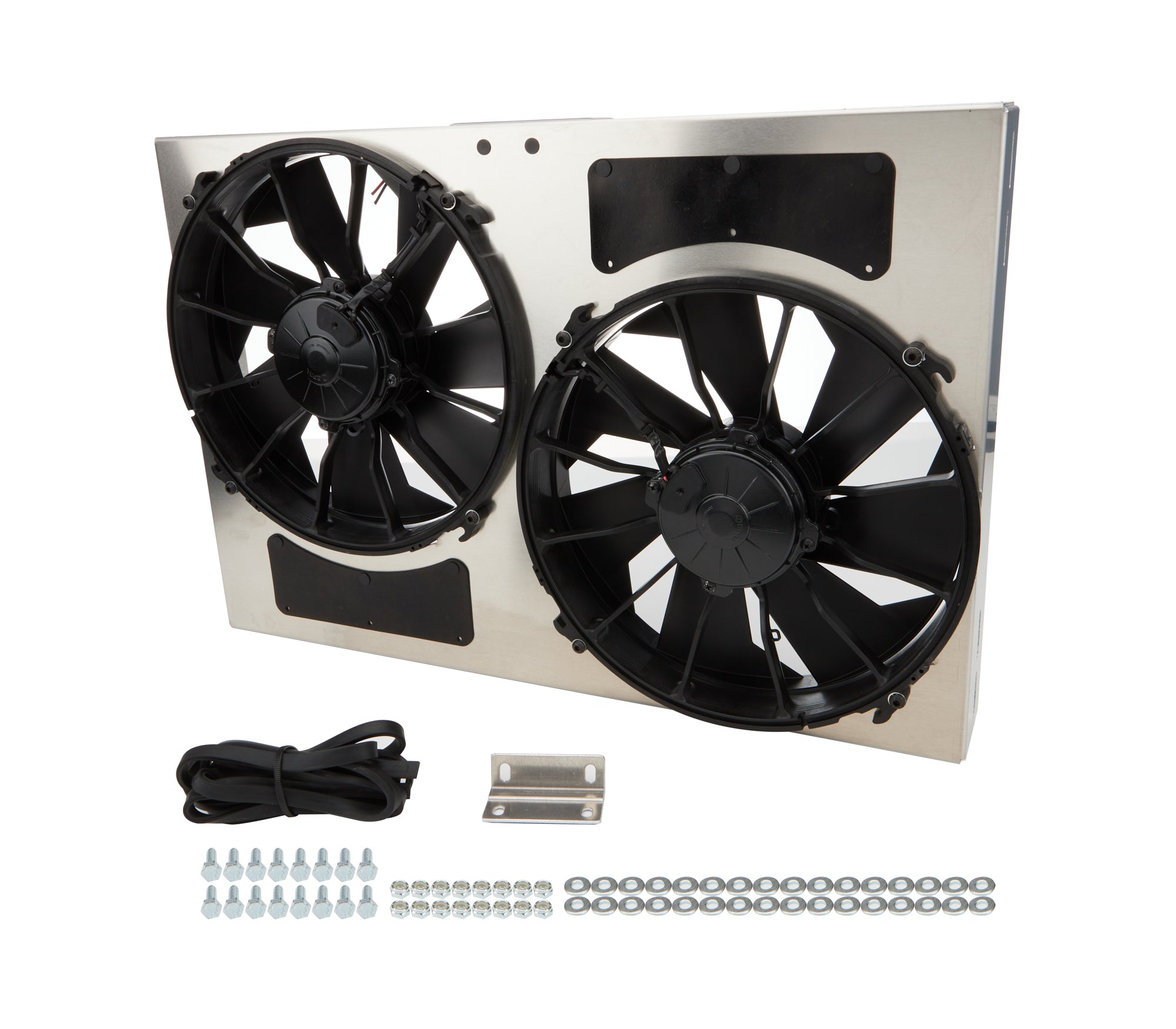 Derale Dual RAD Fan w/Alum Shroud Assembly Cooling Fans - Electric 16826