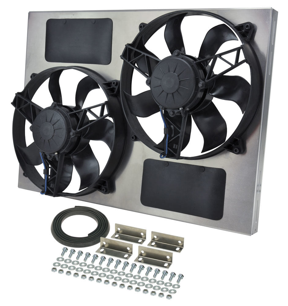 Derale Dual RAD Fan w/Alum Shroud Assembly Cooling Fans - Electric 16833