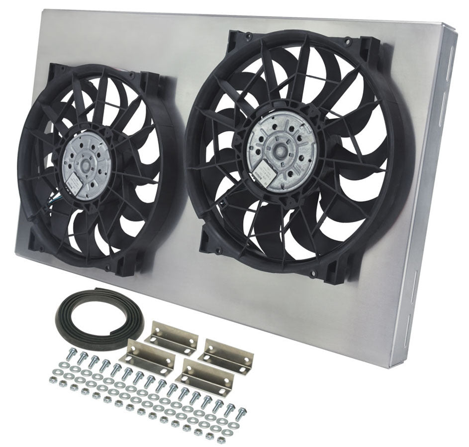 Derale Dual RAD Fan w/Alum Shroud Assembly Cooling Fans - Electric 16838