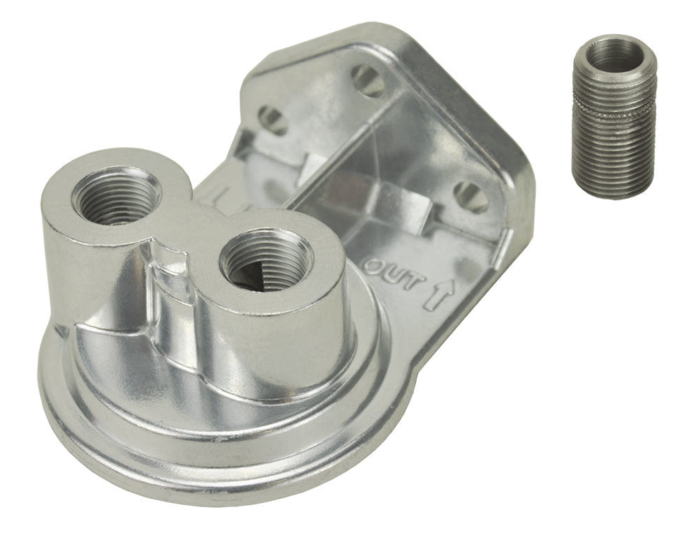 Derale Remote Ports-Up Filter Mount 1/4 NPT Oil Filter Relocation Kits and Components 25044