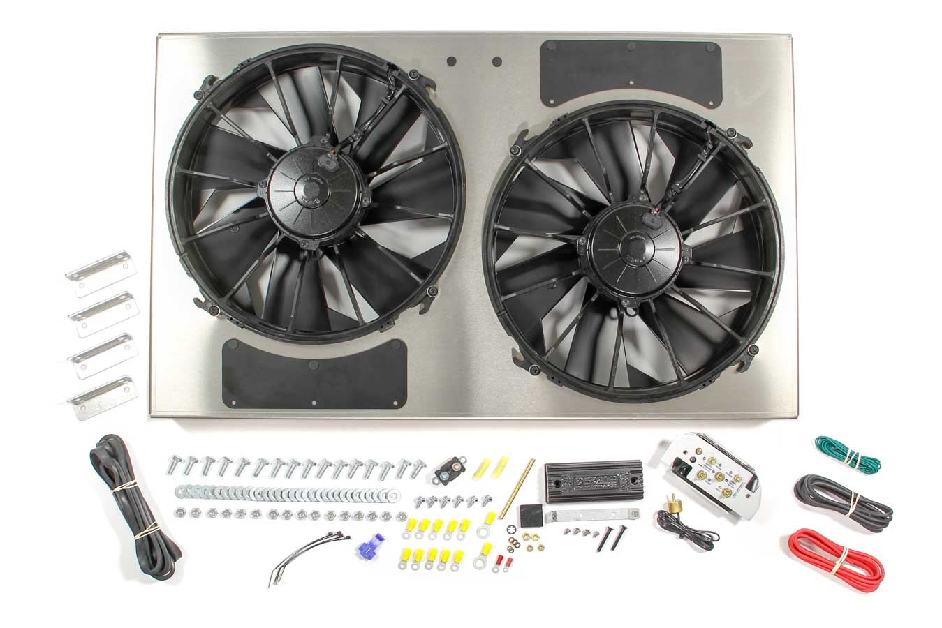 Derale PWM Dual RAD Fan/ Aluminum Shroud Assembly Cooling Fans - Electric 66838