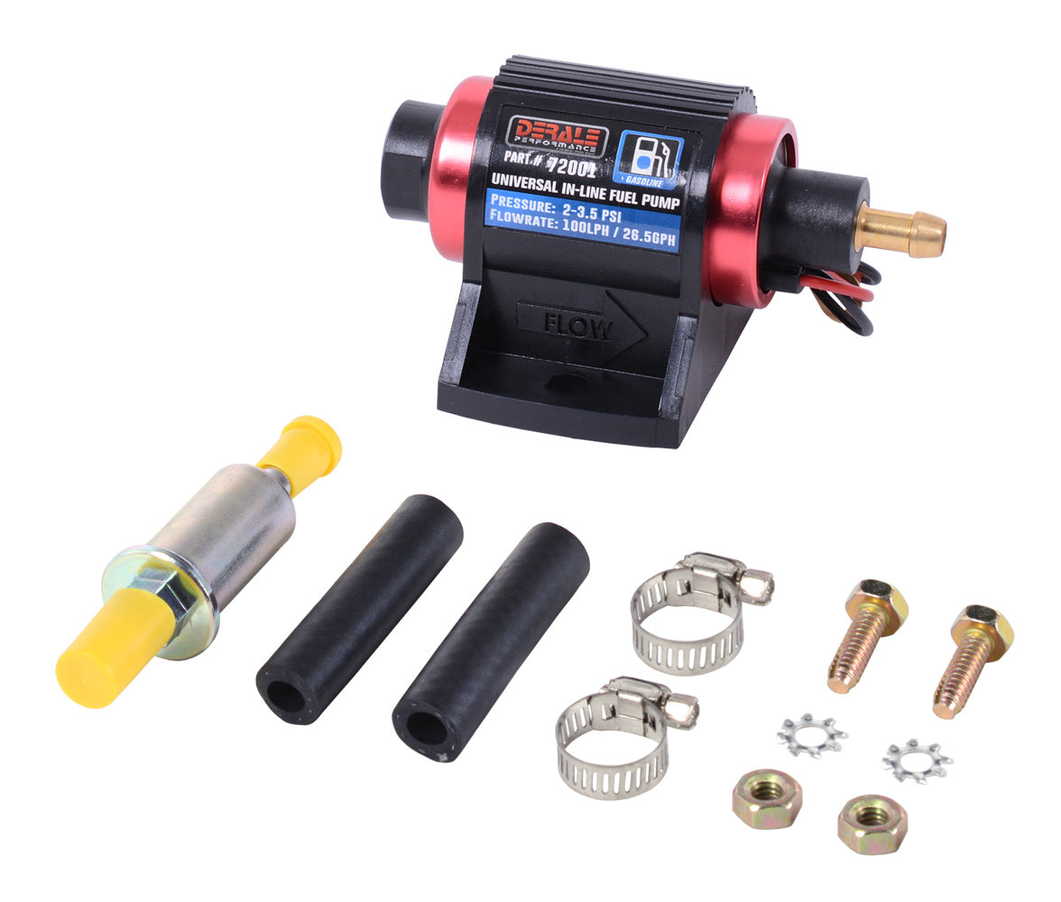 Derale In-Line Fuel Pump 100LPH Gasoline Fuel Pumps 72001