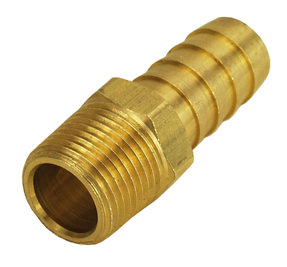 Derale Straight Hose Barb Fitti ng 3/8 NPT M x 1/2 Barb AN-NPT Fittings and Components 98102