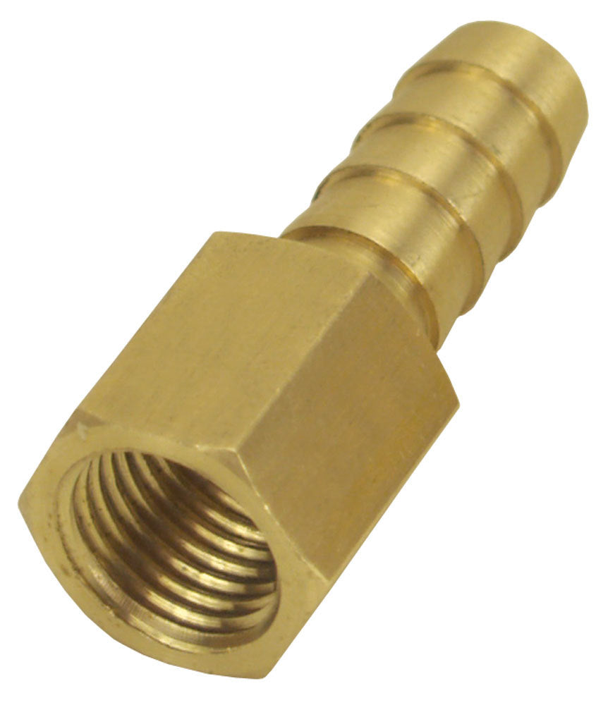 Derale Straight Hose Barb Fitti ng 1/4 NPT F x 3/8 Barb AN-NPT Fittings and Components 98104