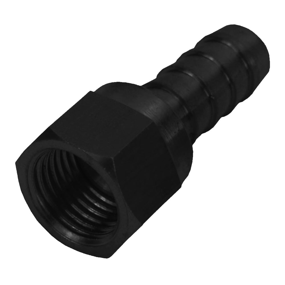 Derale '-6AN Female Swivel x 3/8in Barb Fitting Hose Ends 98200