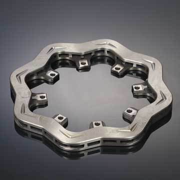Diversified Machine Brake Rotor - Lightened - Scalloped / Slotted - 12 in OD - 0.81 in Thick - 8 x 7 in Bolt Pattern - Iron - Natural - Each - SRC-0811