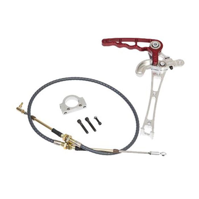 Diversified Machine Shifter Assembly - Stratoshifter - 1 Lever - Cable / Hardware / Quick Disconnect - Aluminum - Red Anodized - Quick Change Rear Ends - Kit - SRC-2400