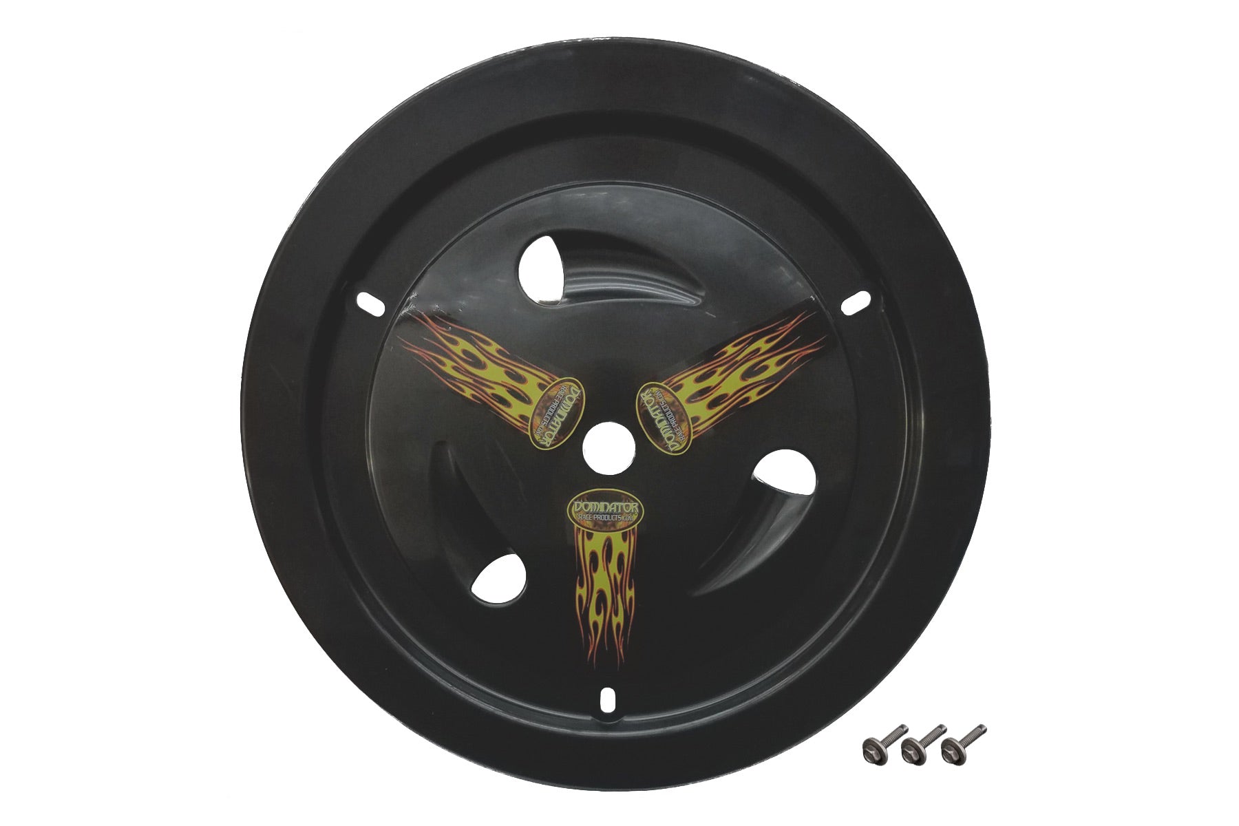 Dominator Race Body Mud Cover - Ultimate Real - Bolt-On - Hardware Included - Vented - Cover Only - Plastic - Black - 15 in Wheels - Each - DOM-1007-B-BK