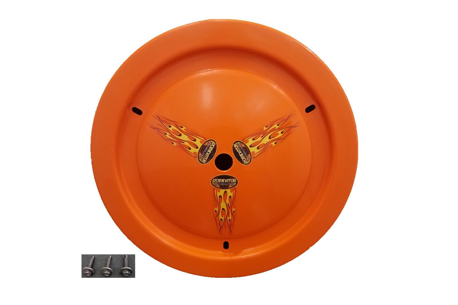Dominator Race Body Mud Cover - Ultimate - Bolt-On - Hardware Included - Cover Only - Plastic - Orange - 15 in Wheels - Each - DOM-1012-B-OR