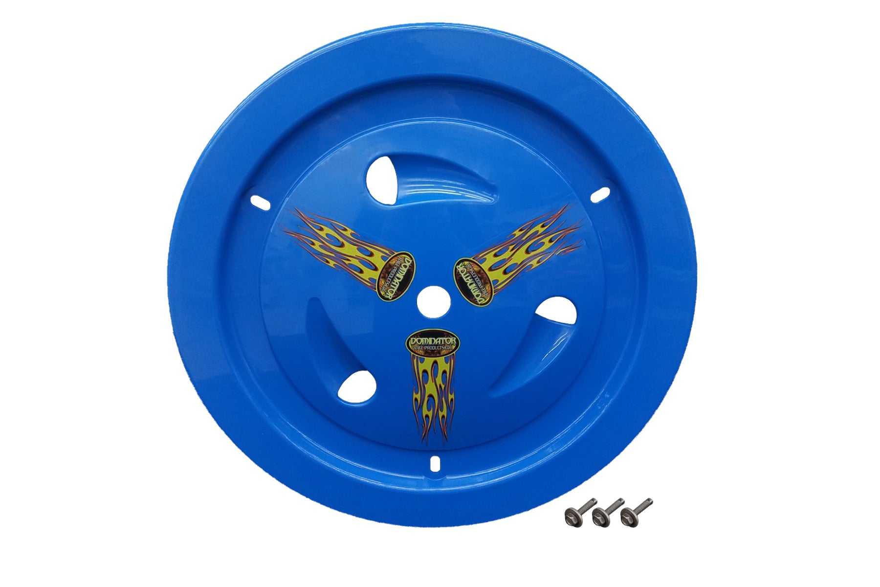 Dominator Race Body Mud Cover - Ultimate - Bolt-On - Hardware Included - Vented - Cover Only - Plastic - Blue - 15 in Wheels - Each - DOM-1013-B-BL
